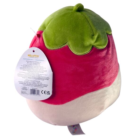 SQUISHMALLOWS Plush Scarlet White Chocolate STRAWBERRY 8" Pillow KellyToy Tags - Picture 2 of 4